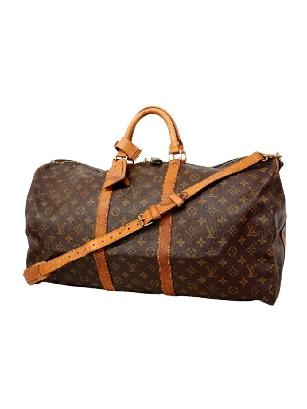 Louis Vuitton Boston Bag Monogram Keepall Bandouliere 55 Brown